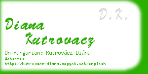 diana kutrovacz business card